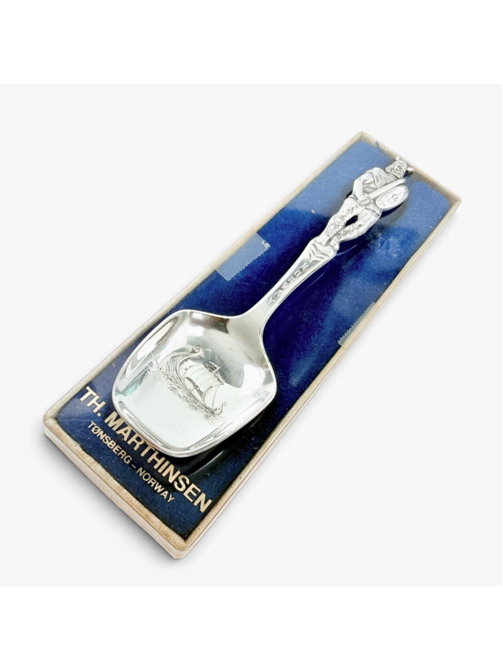 Vintage Norwegian Viking Souvenir Jam Spoon, Th. Marthinsen EPNS